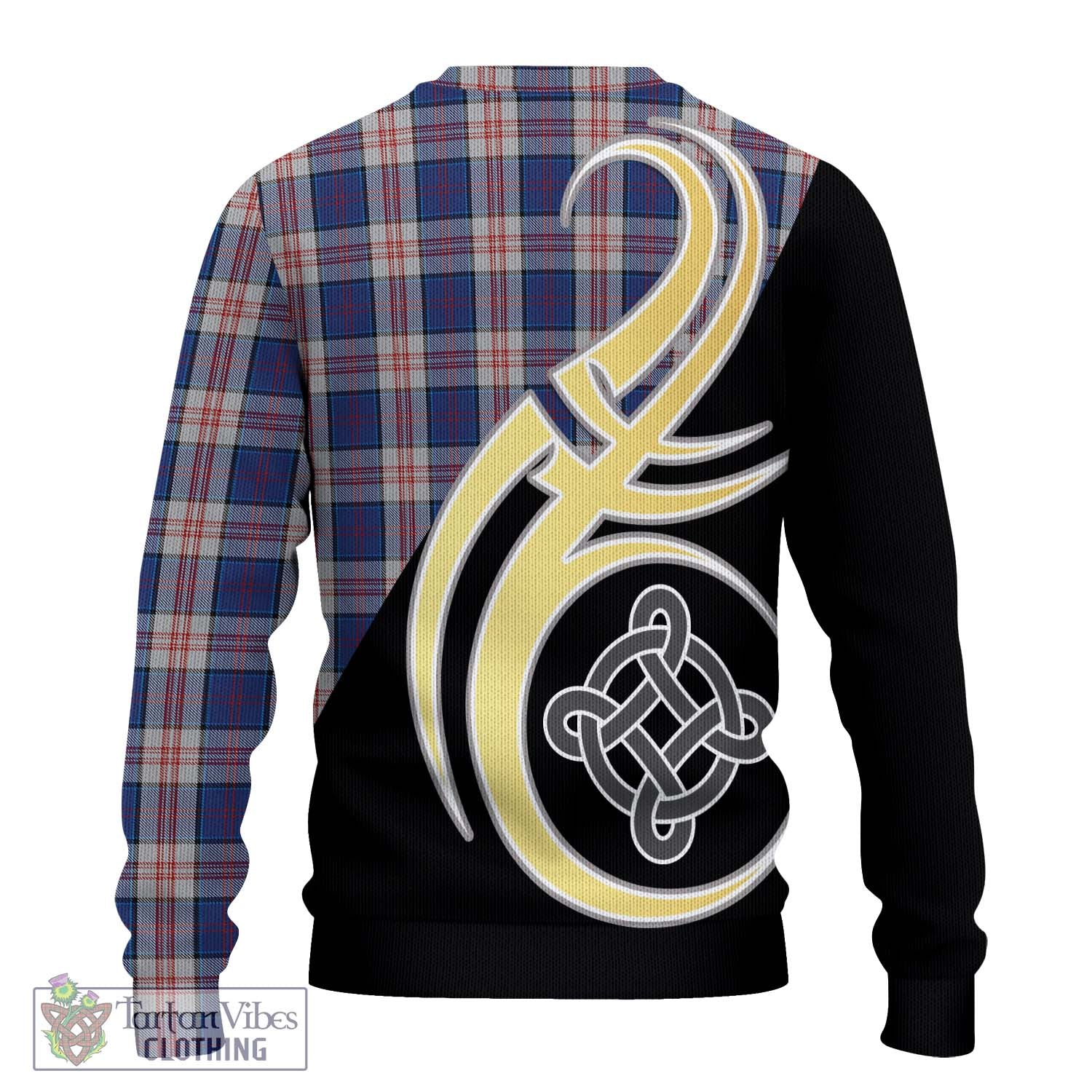 Stewart of Appin Hunting Dress Tartan Knitted Sweater with Family Crest and Celtic Symbol Style - Tartan Vibes Clothing