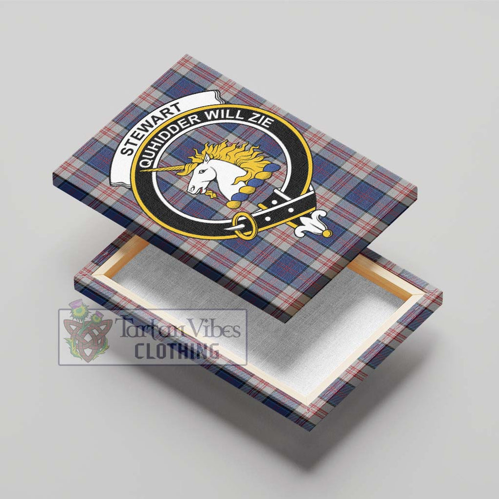 Stewart of Appin Hunting Dress Tartan Canvas Print Wall Art with Family Crest - Tartan Vibes Clothing