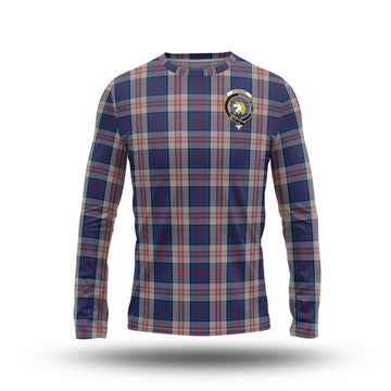 Stewart of Appin Hunting Dress Tartan Long Sleeve T-Shirt with Family Crest