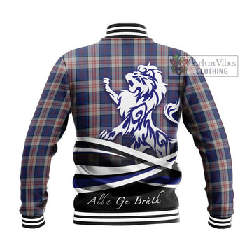 Stewart of Appin Hunting Dress Tartan Baseball Jacket with Alba Gu Brath Regal Lion Emblem