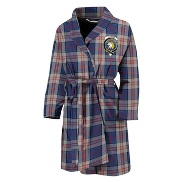 Stewart of Appin Hunting Dress Tartan Bathrobe with Family Crest