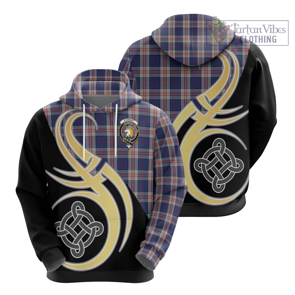 Stewart of Appin Hunting Dress Tartan Hoodie with Family Crest and Celtic Symbol Style - Tartan Vibes Clothing