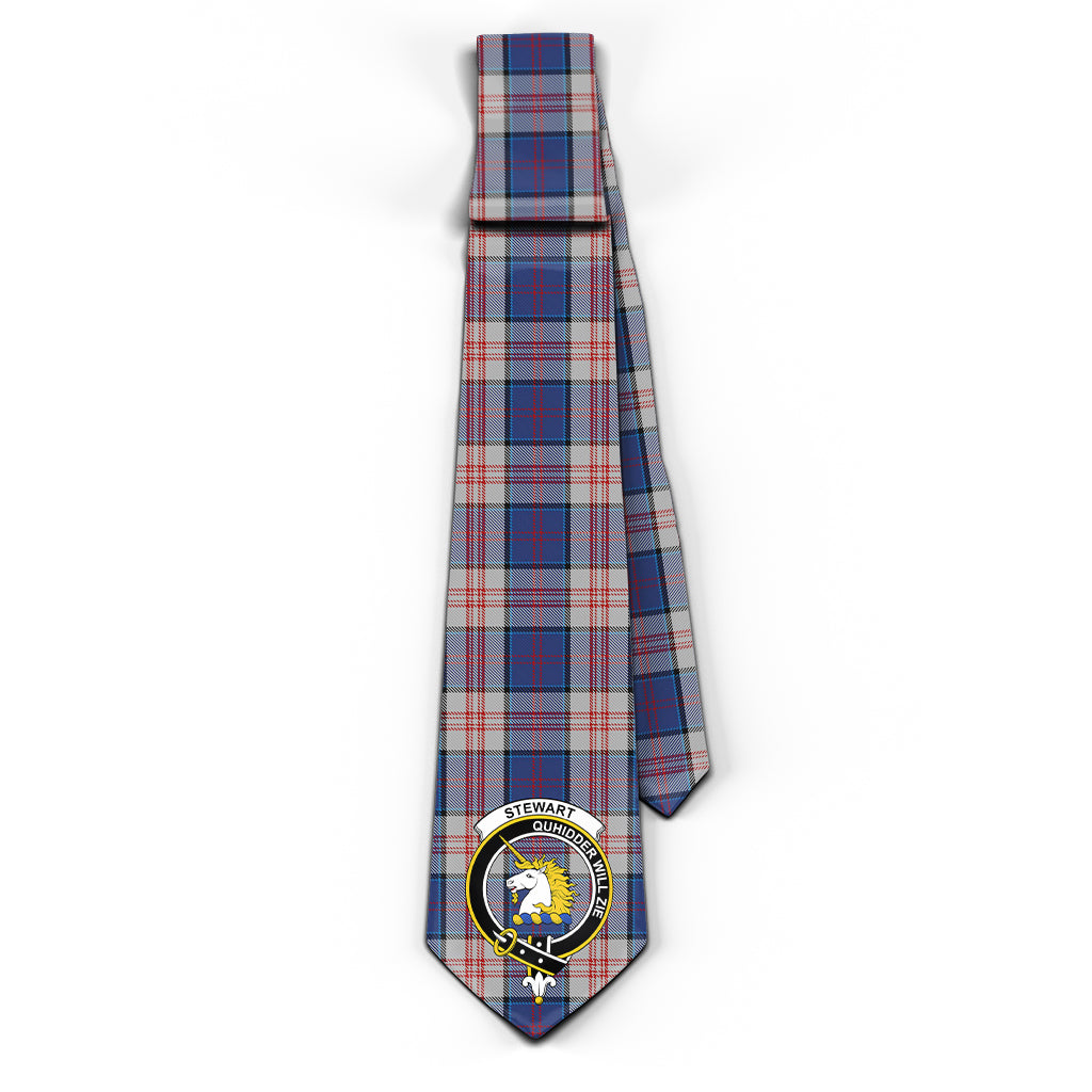 Stewart of Appin Hunting Dress Tartan Classic Necktie with Family Crest - Tartan Vibes Clothing