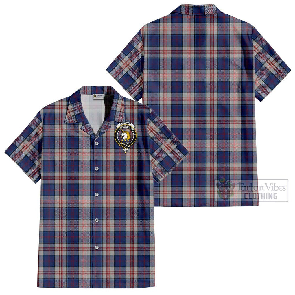 Stewart of Appin Hunting Dress Tartan Cotton Hawaiian Shirt with Family Crest Kid - Tartan Vibes Clothing