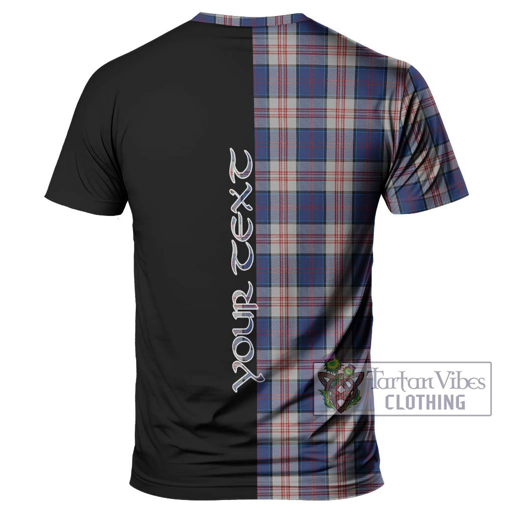 Stewart of Appin Hunting Dress Tartan T-Shirt with Family Crest and Half Of Me Style - Tartanvibesclothing Shop