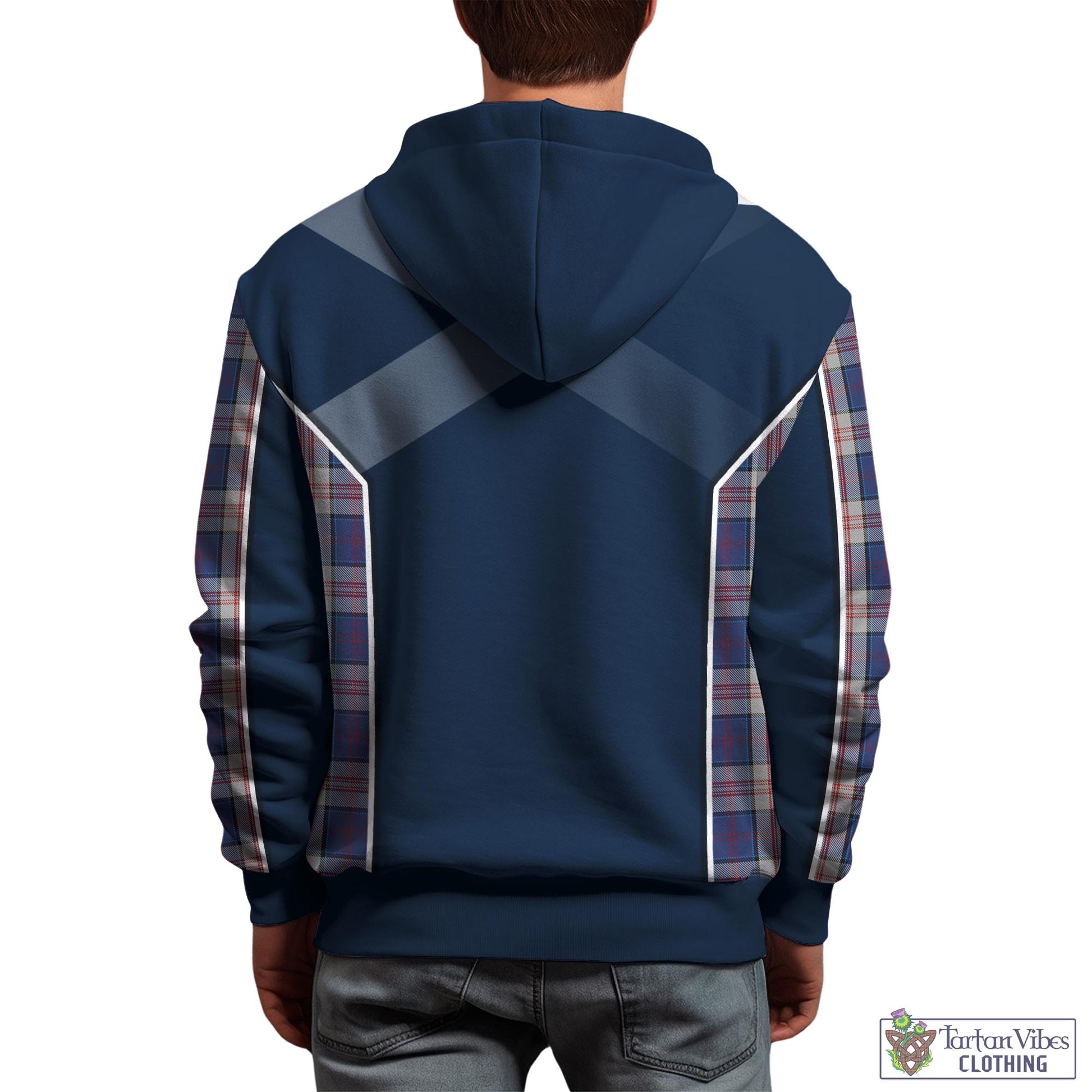 Tartan Vibes Clothing Stewart of Appin Hunting Dress Tartan Hoodie with Family Crest and Scottish Thistle Vibes Sport Style