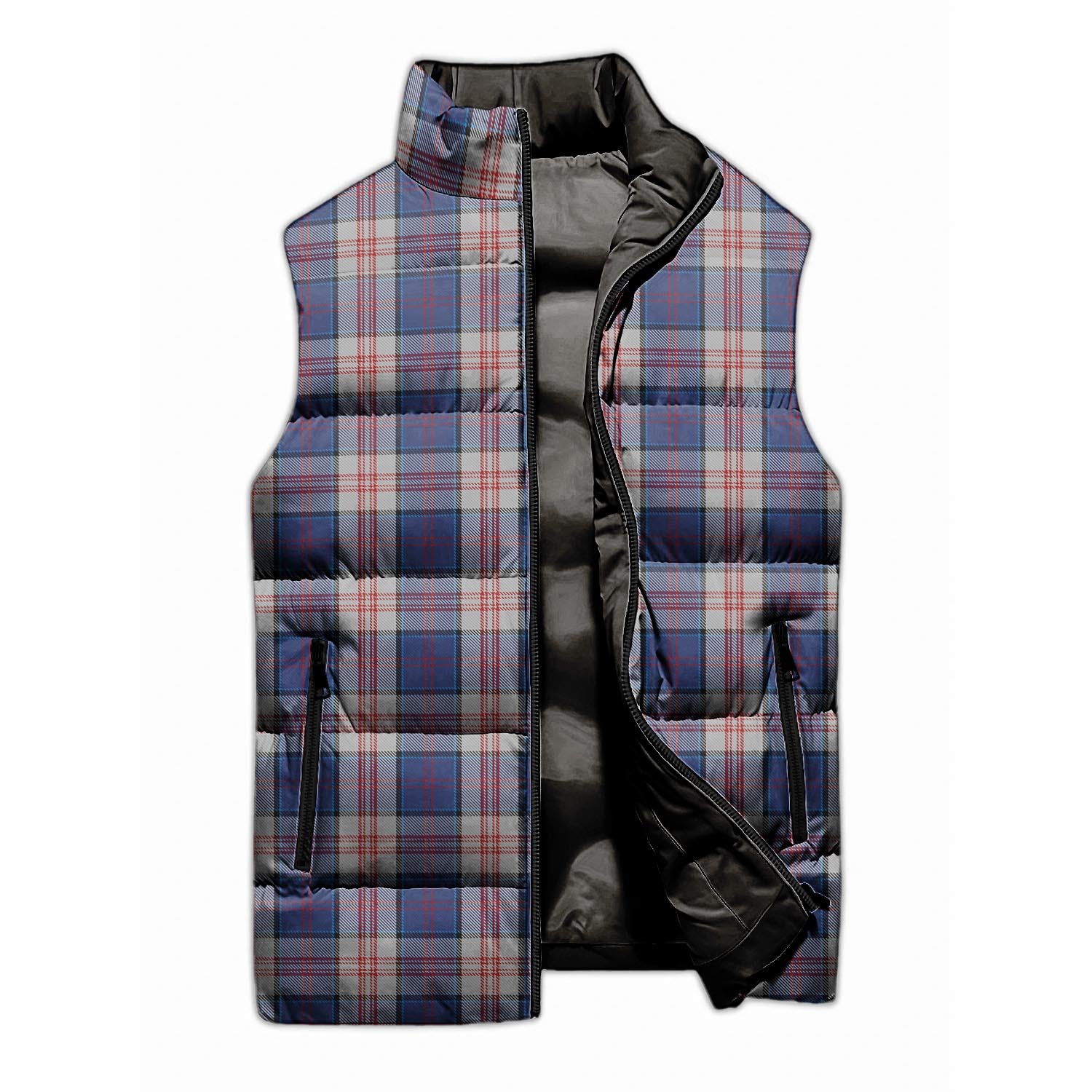 Stewart of Appin Hunting Dress Tartan Sleeveless Puffer Jacket - Tartanvibesclothing