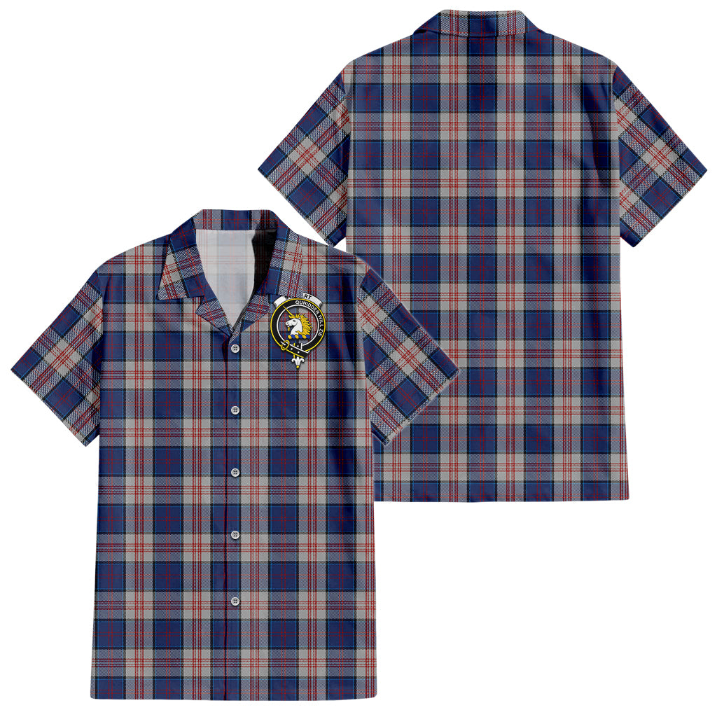 stewart-of-appin-hunting-dress-tartan-short-sleeve-button-down-shirt-with-family-crest