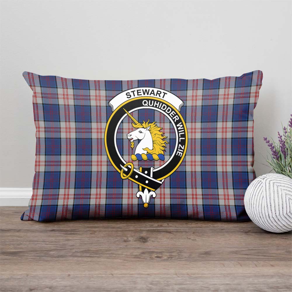 Stewart of Appin Hunting Dress Tartan Pillow Cover with Family Crest Rectangle Pillow Cover - Tartanvibesclothing