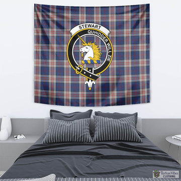 Stewart of Appin Hunting Dress Tartan Tapestry Wall Hanging and Home Decor for Room with Family Crest