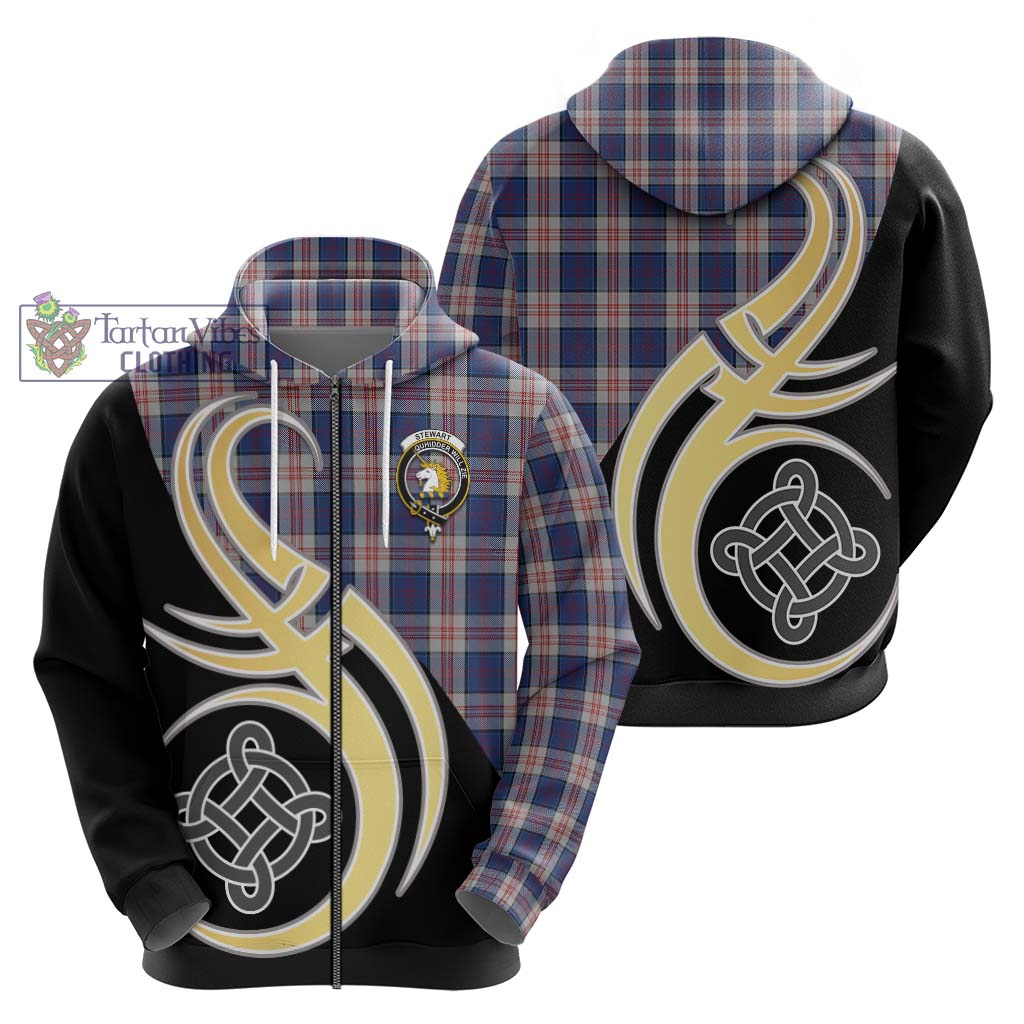 Stewart of Appin Hunting Dress Tartan Hoodie with Family Crest and Celtic Symbol Style - Tartan Vibes Clothing