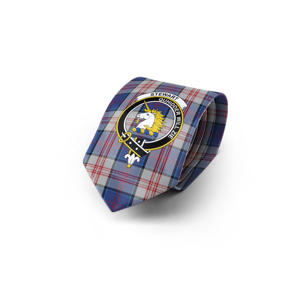 Stewart of Appin Hunting Dress Tartan Classic Necktie with Family Crest - Tartan Vibes Clothing