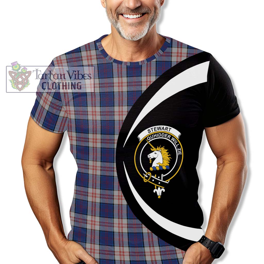 Tartan Vibes Clothing Stewart of Appin Hunting Dress Tartan T-Shirt with Family Crest Circle Style