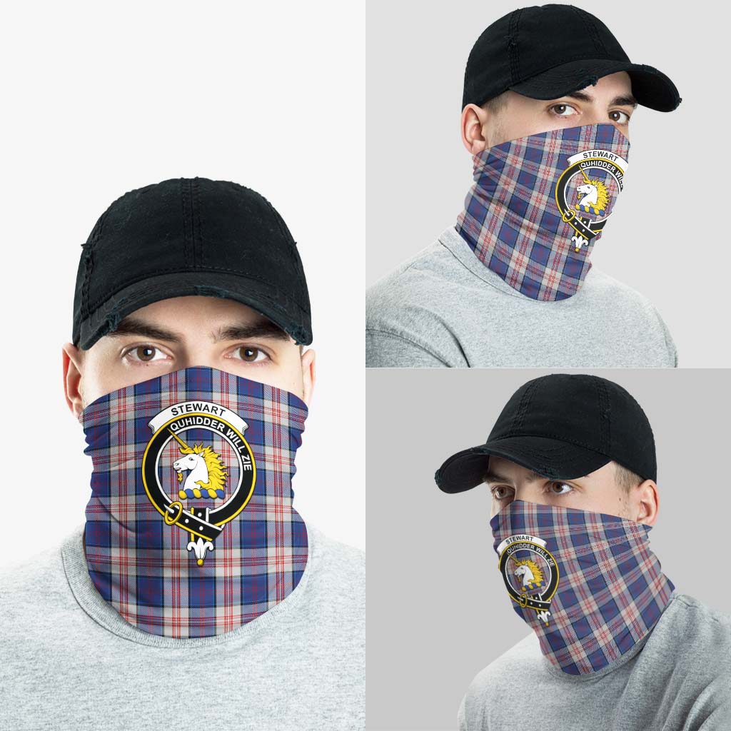 Stewart of Appin Hunting Dress Tartan Neck Gaiters, Tartan Bandanas, Tartan Head Band with Family Crest