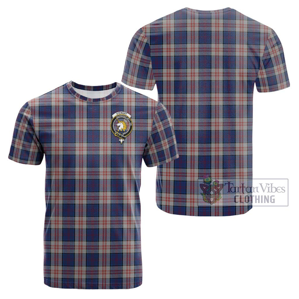 Stewart of Appin Hunting Dress Tartan Cotton T-Shirt with Family Crest Kid's Shirt - Tartanvibesclothing Shop