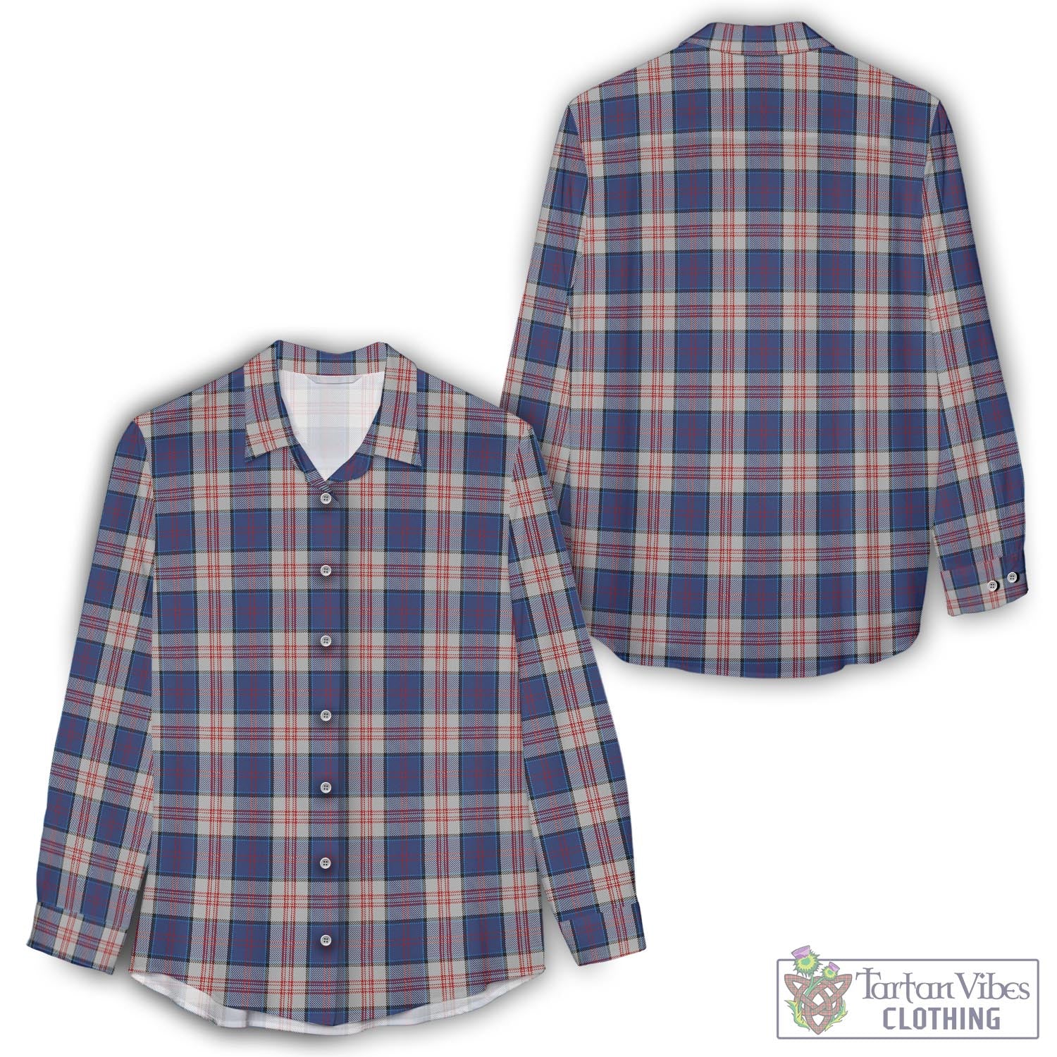 Stewart of Appin Hunting Dress Tartan Womens Casual Shirt