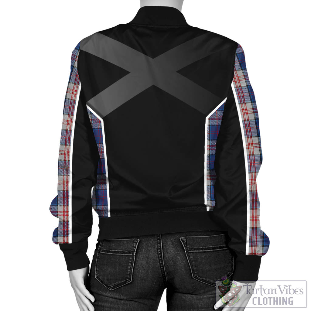 Tartan Vibes Clothing Stewart of Appin Hunting Dress Tartan Bomber Jacket with Family Crest and Scottish Thistle Vibes Sport Style