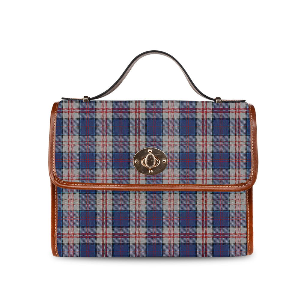 Stewart of Appin Hunting Dress Tartan Leather Strap Waterproof Canvas Bag - Tartanvibesclothing