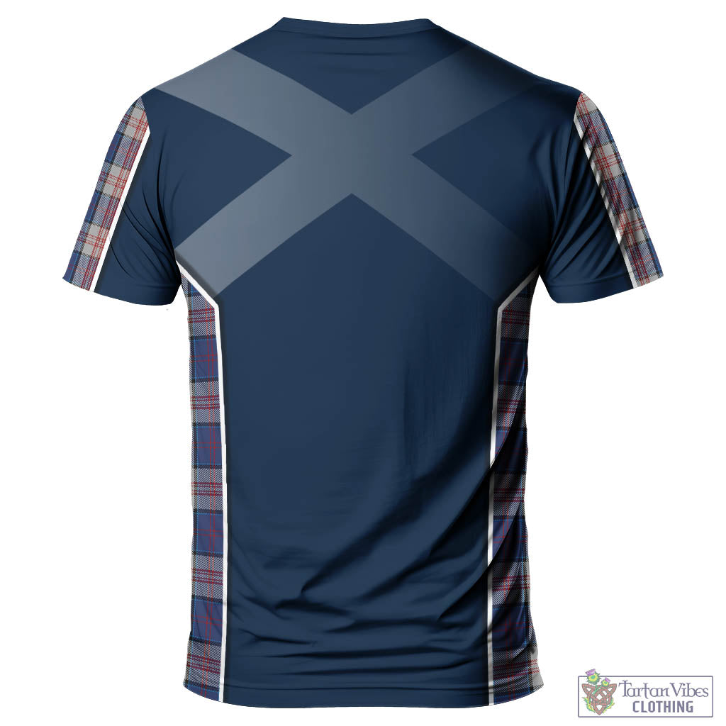 Tartan Vibes Clothing Stewart of Appin Hunting Dress Tartan T-Shirt with Family Crest and Scottish Thistle Vibes Sport Style