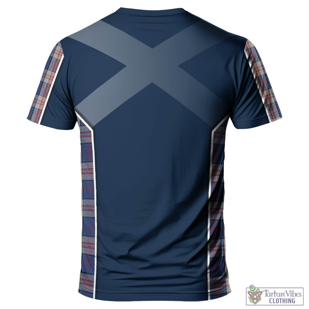 Tartan Vibes Clothing Stewart of Appin Hunting Dress Tartan T-Shirt with Family Crest and Lion Rampant Vibes Sport Style