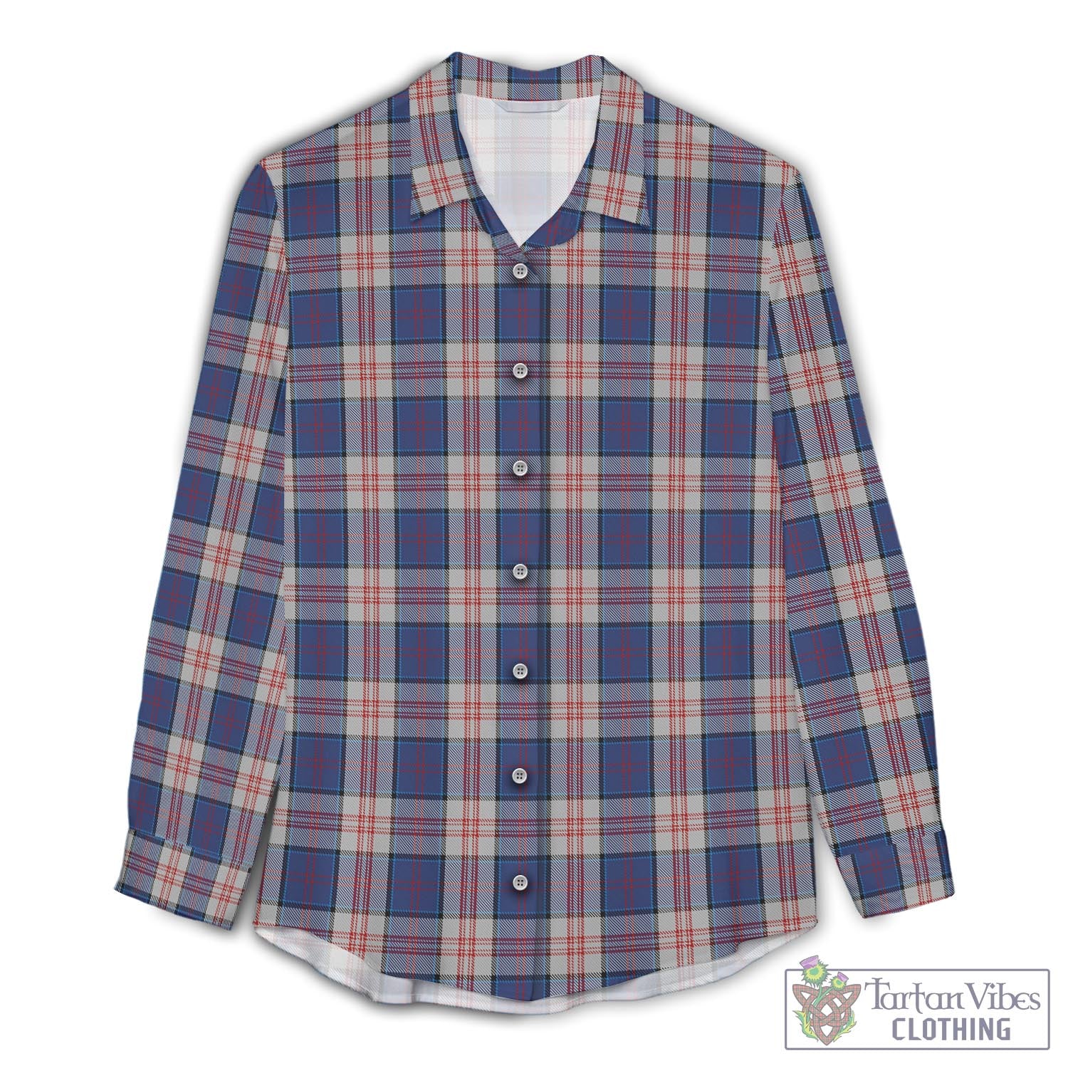 Stewart of Appin Hunting Dress Tartan Womens Casual Shirt