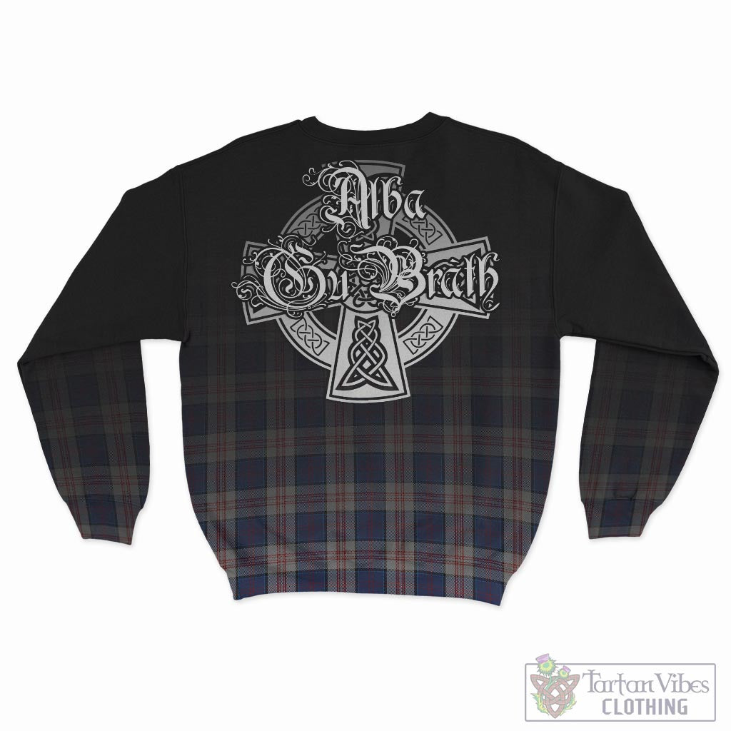 Tartan Vibes Clothing Stewart of Appin Hunting Dress Tartan Sweatshirt Featuring Alba Gu Brath Family Crest Celtic Inspired