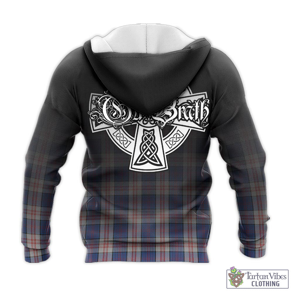 Tartan Vibes Clothing Stewart of Appin Hunting Dress Tartan Knitted Hoodie Featuring Alba Gu Brath Family Crest Celtic Inspired