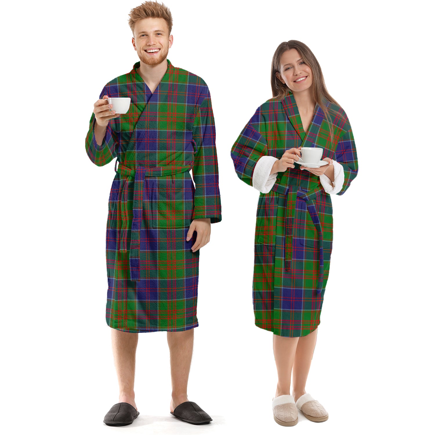 Stewart of Appin Hunting Modern Tartan Bathrobe Unisex S - Tartan Vibes Clothing