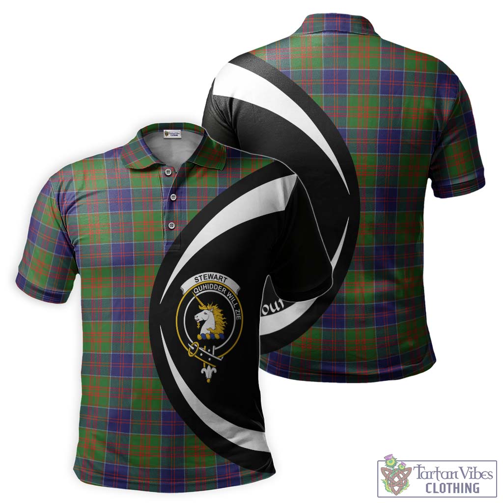 Stewart of Appin Hunting Modern Tartan Men's Polo Shirt with Family Crest Circle Style Kid - Tartan Vibes Clothing