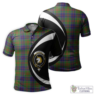 Stewart of Appin Hunting Modern Tartan Men's Polo Shirt with Family Crest Circle Style