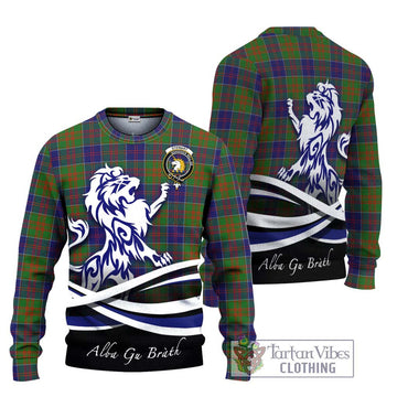 Stewart of Appin Hunting Modern Tartan Ugly Sweater with Alba Gu Brath Regal Lion Emblem