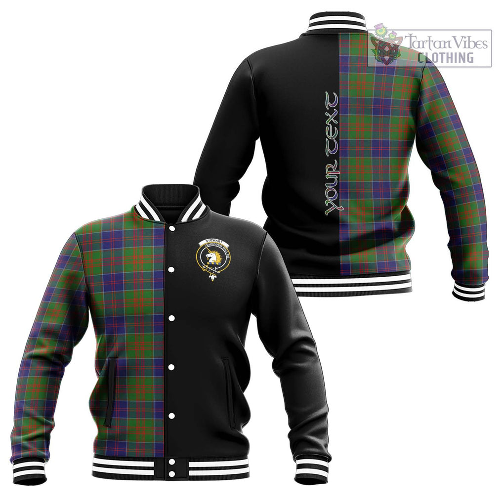 Stewart of Appin Hunting Modern Tartan Baseball Jacket with Family Crest and Half Of Me Style Unisex - Tartanvibesclothing Shop