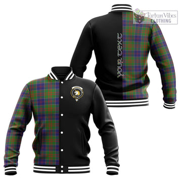 Stewart of Appin Hunting Modern Tartan Baseball Jacket with Family Crest and Half Of Me Style