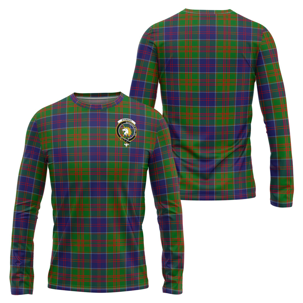 stewart-of-appin-hunting-modern-tartan-long-sleeve-t-shirt-with-family-crest