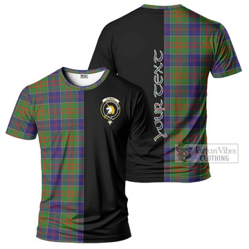 Stewart of Appin Hunting Modern Tartan T-Shirt with Family Crest and Half Of Me Style