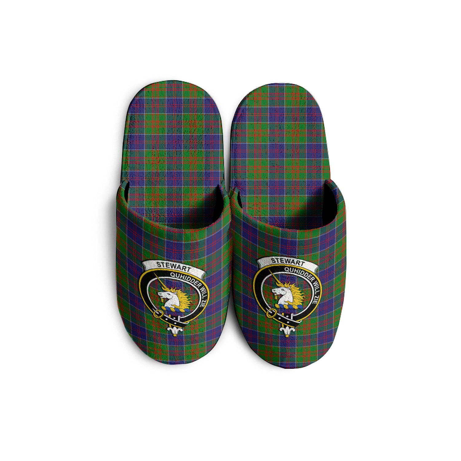 Stewart of Appin Hunting Modern Tartan Home Slippers with Family Crest KIDS - Tartan Vibes Clothing