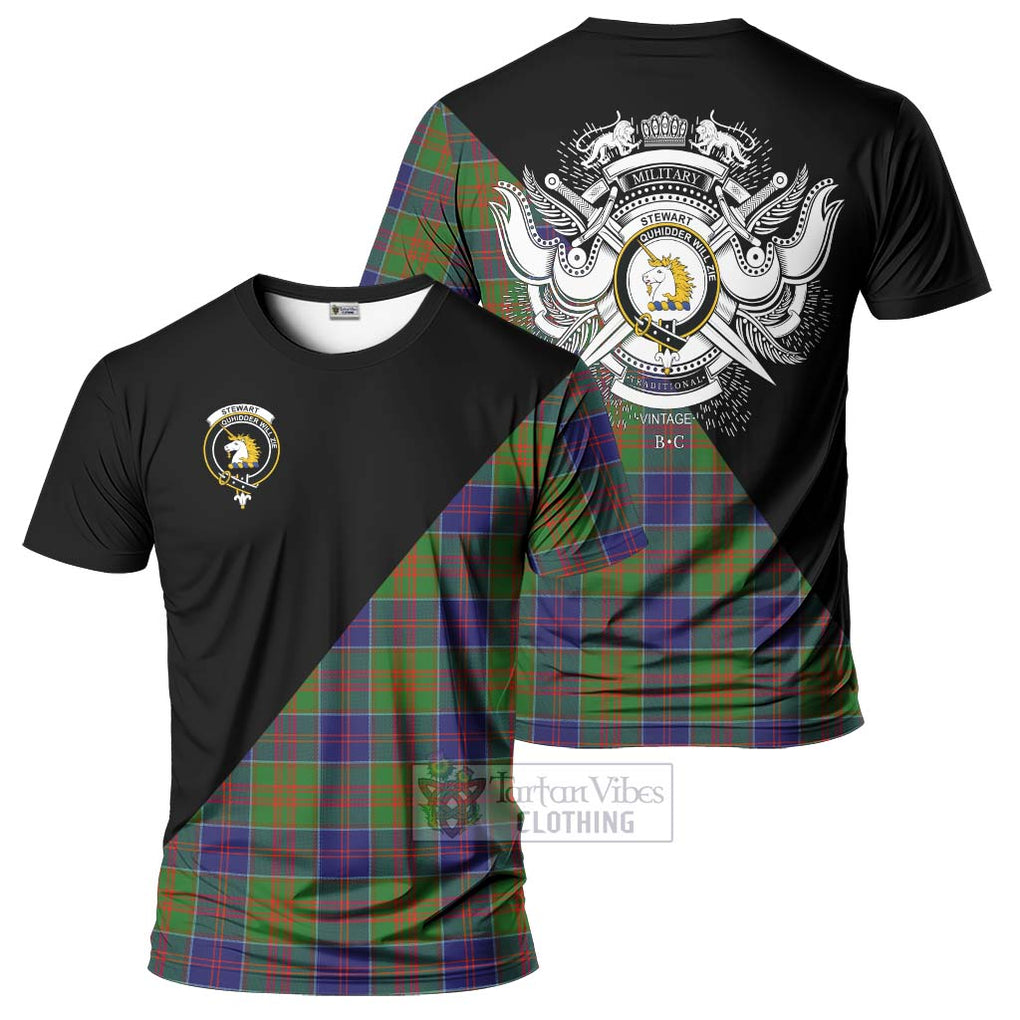 Stewart of Appin Hunting Modern Tartan T-Shirt with Family Crest and Military Logo Style Kid's Shirt - Tartanvibesclothing Shop