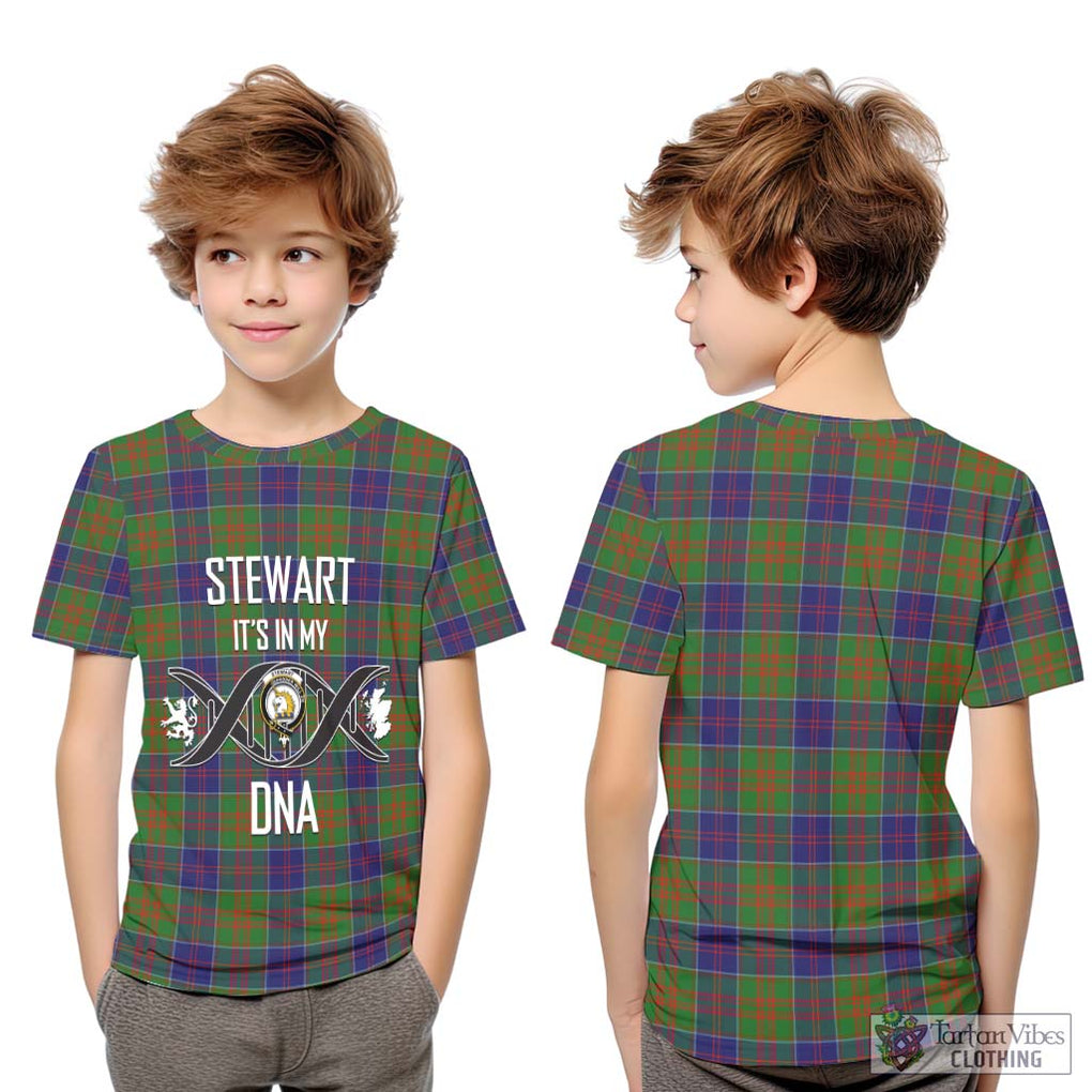 Stewart of Appin Hunting Modern Tartan Kid T-Shirt with Family Crest DNA In Me Style Youth XL Size14 - Tartanvibesclothing Shop