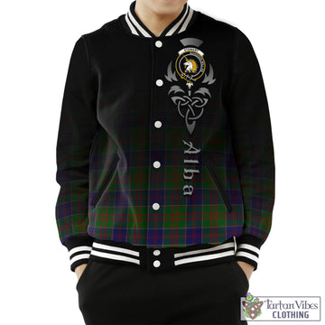 Stewart of Appin Hunting Modern Tartan Baseball Jacket Featuring Alba Gu Brath Family Crest Celtic Inspired