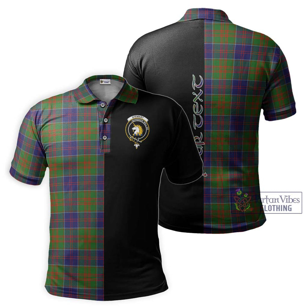 Stewart of Appin Hunting Modern Tartan Polo Shirt with Family Crest and Half Of Me Style Kid - Tartanvibesclothing Shop