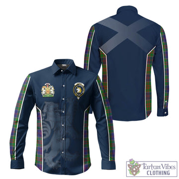 Stewart of Appin Hunting Modern Tartan Long Sleeve Button Up Shirt with Family Crest and Lion Rampant Vibes Sport Style