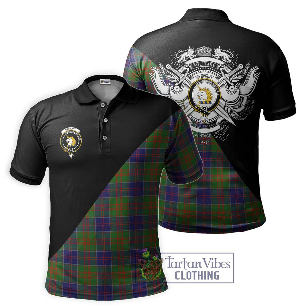 Stewart of Appin Hunting Modern Tartan Polo Shirt with Family Crest and Military Logo Style Kid - Tartanvibesclothing Shop