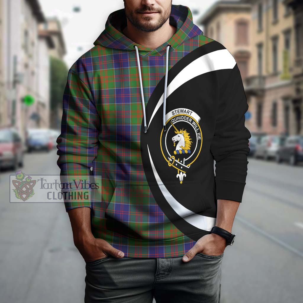 Stewart of Appin Hunting Modern Tartan Hoodie with Family Crest Circle Style Zip Hoodie - Tartan Vibes Clothing