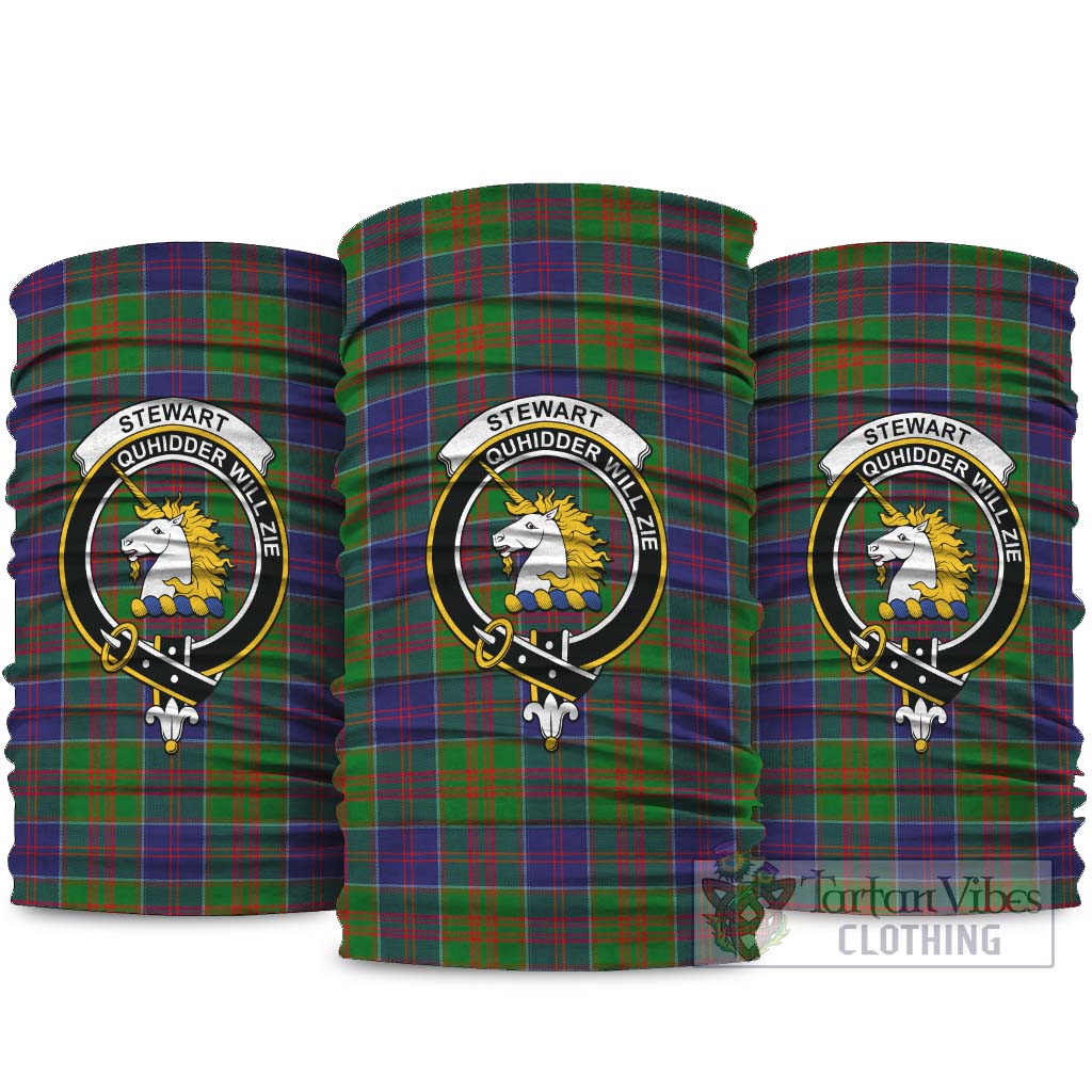 Stewart of Appin Hunting Modern Tartan Neck Gaiters, Tartan Bandanas, Tartan Head Band with Family Crest