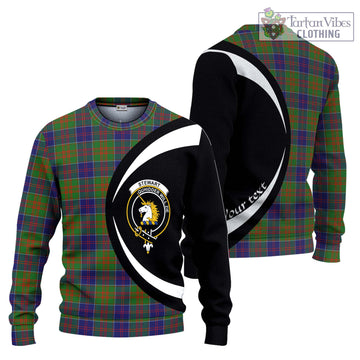 Stewart of Appin Hunting Modern Tartan Ugly Sweater with Family Crest Circle Style