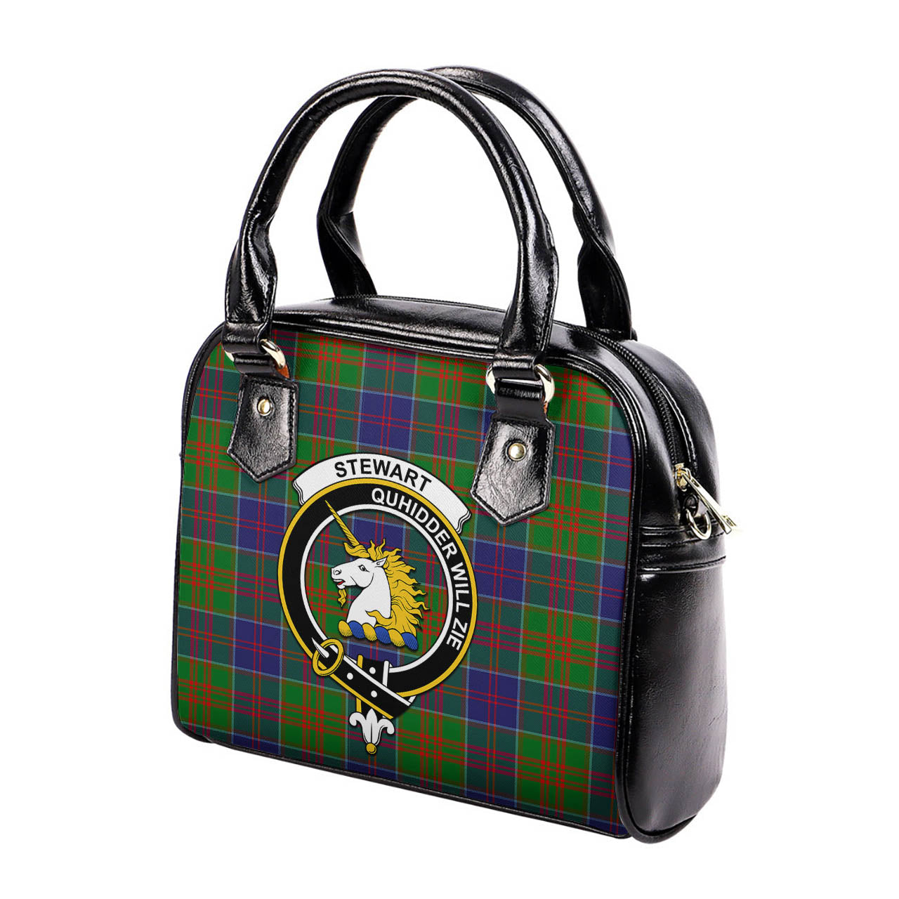 Stewart of Appin Hunting Modern Tartan Shoulder Handbags with Family Crest - Tartanvibesclothing