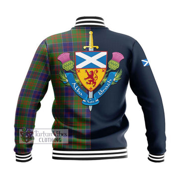 Stewart of Appin Hunting Modern Tartan Baseball Jacket Alba with Scottish Lion Royal Arm Half Style