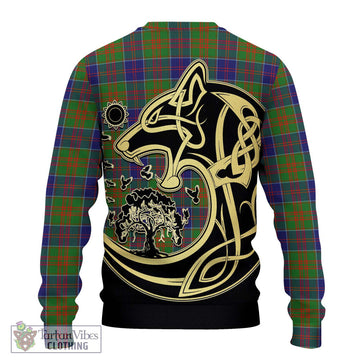 Stewart of Appin Hunting Modern Tartan Ugly Sweater with Family Crest Celtic Wolf Style