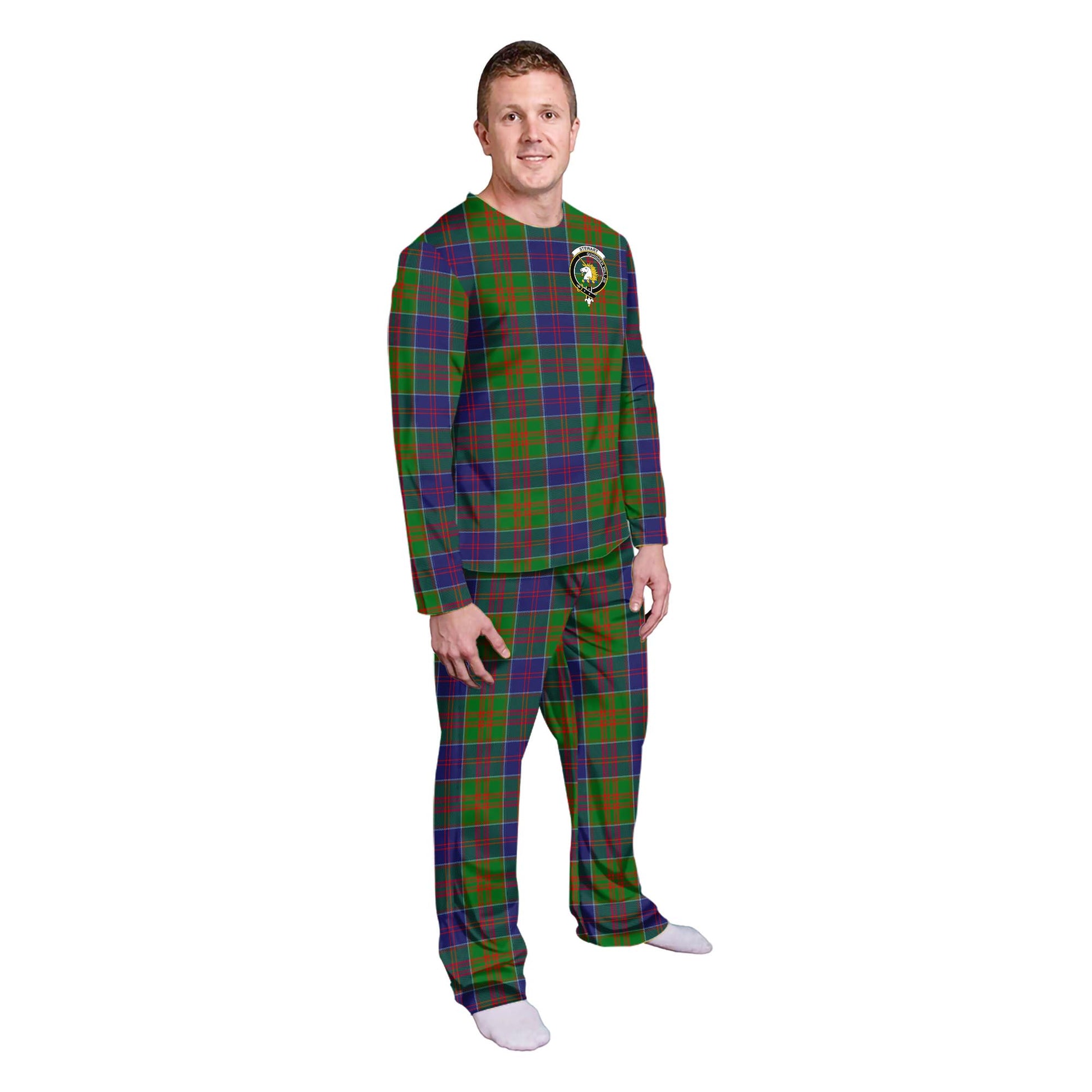 Stewart of Appin Hunting Modern Tartan Pajamas Family Set with Family Crest - Tartanvibesclothing