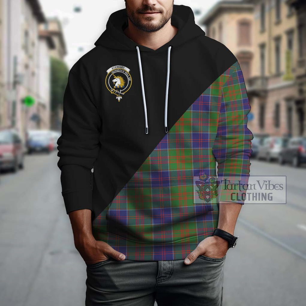 Stewart of Appin Hunting Modern Tartan Hoodie with Family Crest and Military Logo Style - Tartanvibesclothing Shop